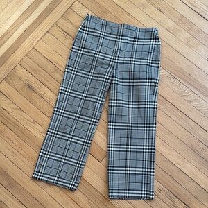 Zara Black and White Checkered Trousers